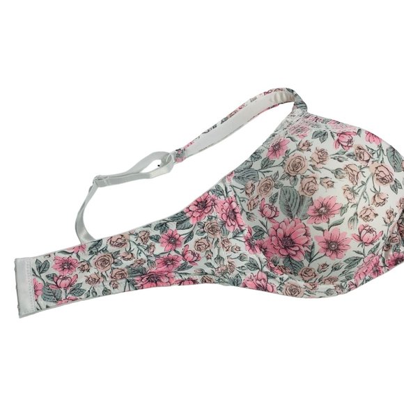 Laura Ashley Full Figure Bra Sz 40D Floral Print Comfort Strap Extra Cushion - Picture 7 of 10